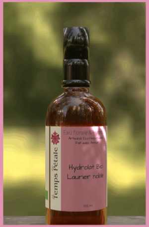 Flacon d'hydrolat bio. Laurier noble