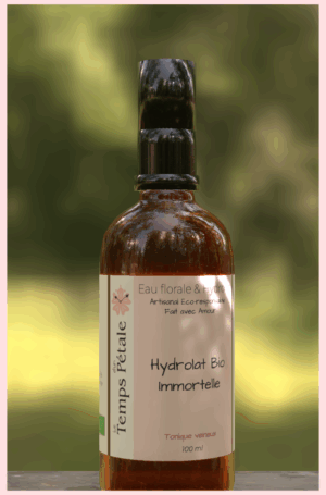 Flacon d'hydrolat bio. Hydrolat Immortelle